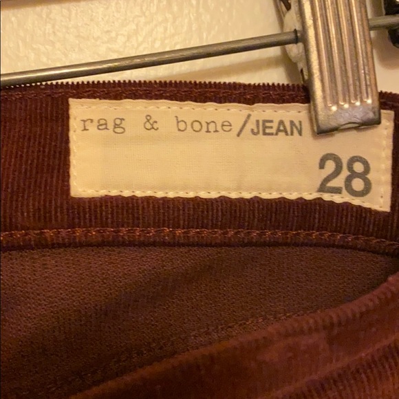 Rag and Bone burgundy Corduroy skinny size 28 - Picture 4 of 5